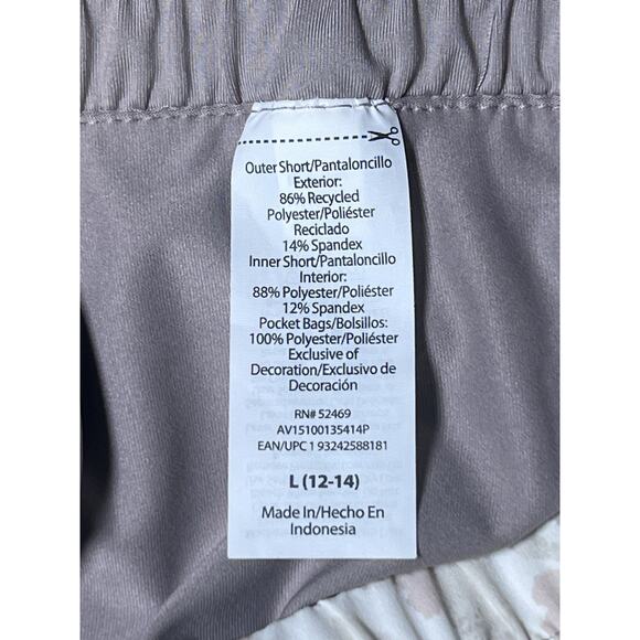 Avia Running Shorts With A Bike Liner Women’s L (12-14) Leopard Print - Picture 3 of 7